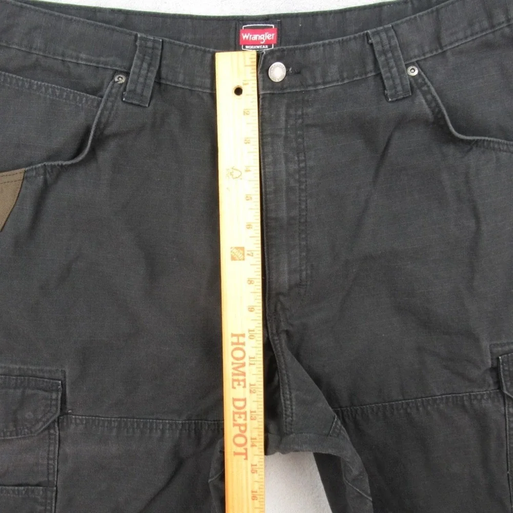 Wrangler Workwear Mens Black Ripstop Cargo Pants 10WMWR1BL 42x30